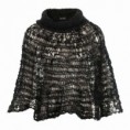Poncho de alpaca negro