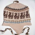Chullo de alpaca indigo